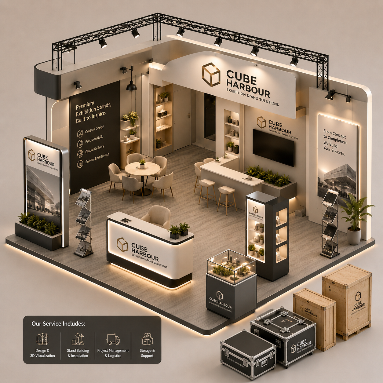 Premium exhibition stand building service